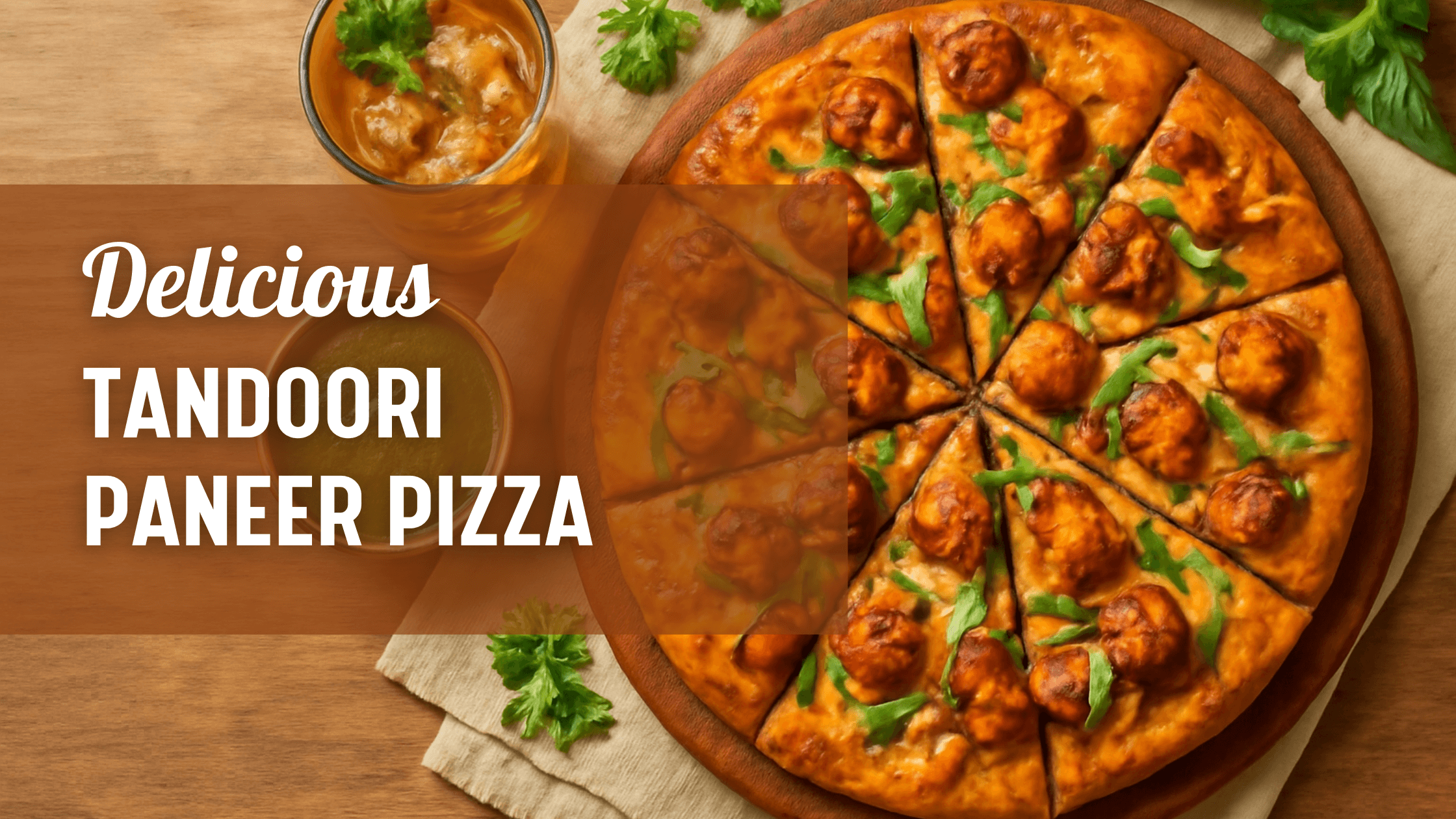 Tandoori paneer pizza with toppings