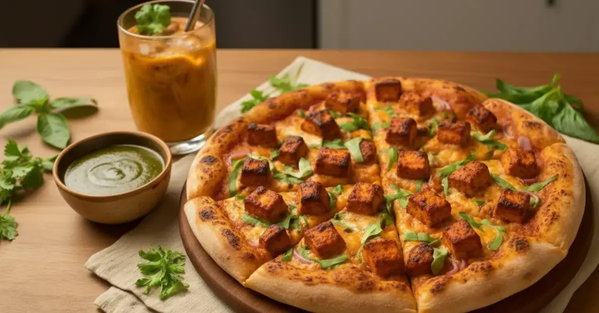 Homemade Tandoori Paneer Pizza Recipe